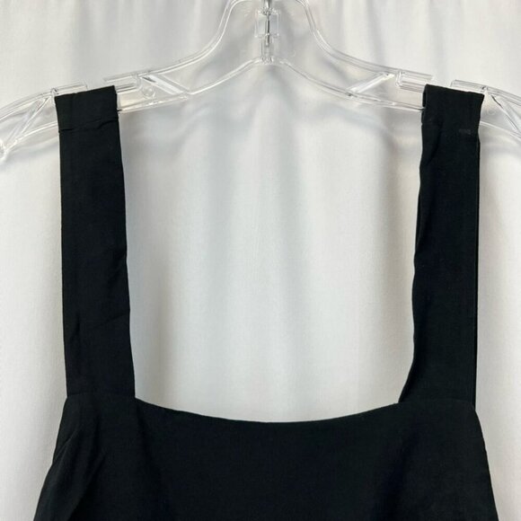 Alice & Uo Romper Playsuit Women's 4 Black Pockets Square Neck Sleeveless Rayon - Picture 8 of 10